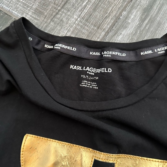 Karl Lagerfeld cat face whiskers t shirt - Picture 4 of 4